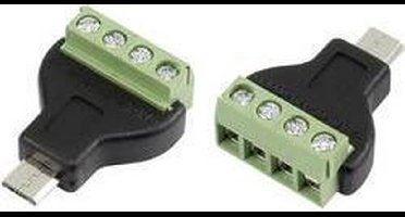 USB-connector met schroefaansluiting Stekker, recht MN-USB4M Micro-USB-stekker type B 1572338 TRU COMPONENTS 1 stuk(s)