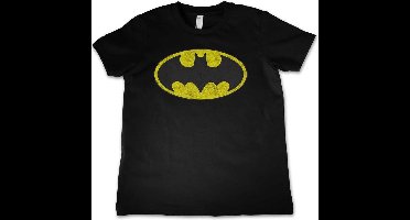 DC Comics Batman Kinder Tshirt -M- Distressed Logo Zwart