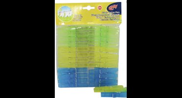 Multy kunstof wasknijpers 24 stuks