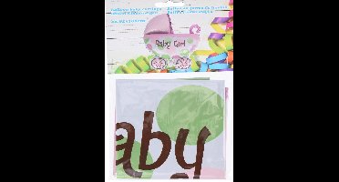 Ballon baby, geboorte babywagen 82x108cm kindercrea