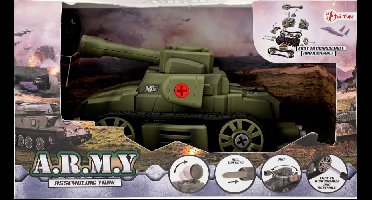 Toi-Toys Militaire Tank - 23 cm - Groen