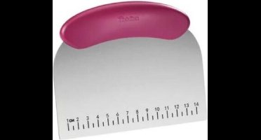 Metaltex Deegschraper Dolceforno 15 X 12 Cm Rvs Zilver/paars