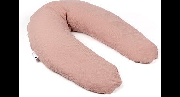 doomoo Comfy Big - Zwangerschapskussen & voedingskussen - Biologisch katoen - 190 cm - Tetra Pink