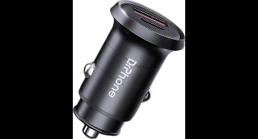 DrPhone Invisible Pro 2 - Autolader - Metalen behuizing - 30W - USB-C met PD & Qualcomm 3.0 USB - Snel Laden - Universeel Smartphones / Tablets