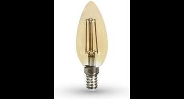 Kaarslamp - E14 - 4W - Super Warm Wit <2200K - Filament - Amber