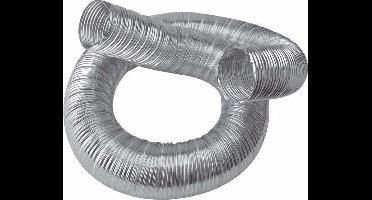 Semidec, ronde flexibele slangen, opgebouwd uit geprofileerd aluminium, Ø 102mm en 3 m lang