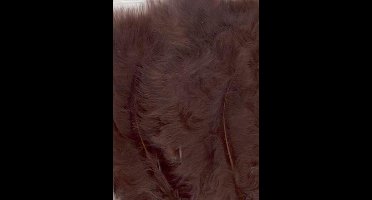 Veren - Marabou veren - 5-15cm - bruin Craft - 15 stuks