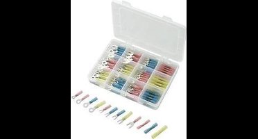 TRU COMPONENTS 549944 Assortiment kabelschoenen 0.50 mm² - 6 mm² Rood, Blauw, Geel 104 stuk(s)