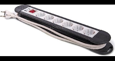HBM Stekkerdoos 6 Voudig 1,5 Meter Kabel 3 x 1,5 mm Met Schakelaar