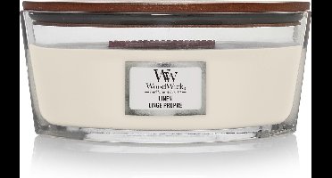WoodWick Heartwick Flame Ellipse Geurkaars - Linen - 50 branduren