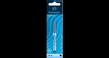 Schneider balpenvulling - Express 75 - penpunt M - 2 stuks - zwart - S-77140