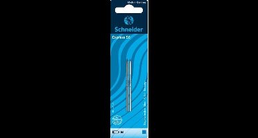 Schneider balpenvulling - Express 56 - penpunt M - blauw - blister a 2 stuks - S-77152