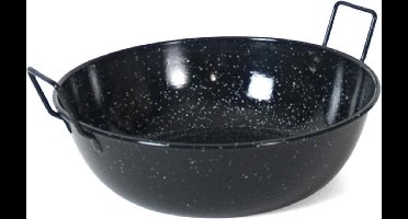 Gerimport Wokpan Honda 40 Cm Rvs/bijenwas Zwart