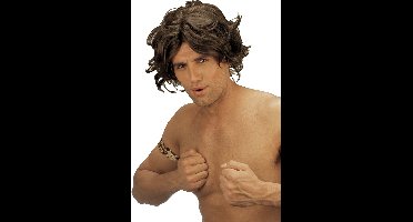 Tarzan jungle pruik heren zwart