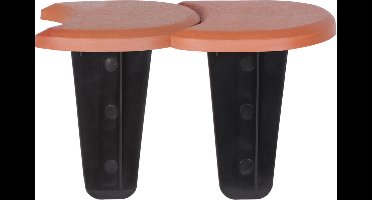 6x stuks kunststof graskant/tuin rand/kantopsluiting terracotta losse elementen met een totale lengte van 22,8 meter