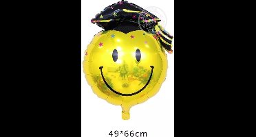 Folieballon Geslaagd, smiley 49x66cm Kindercrea