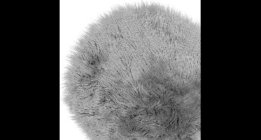 Floormat Decoratie vacht fake fur 40cm Ø grey
