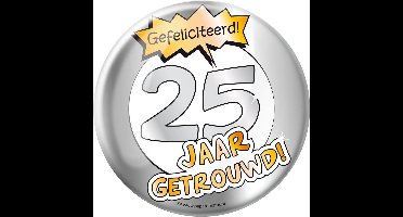 Paperdreams - Button XL - 25 Jaar getrouwd