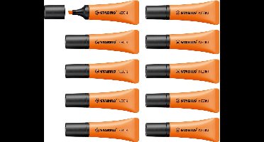 STABILO NEON - Markeerstift - Oranje - Unieke Tube Vorm - Doos 10 Stuks