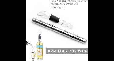 Wijn koeler stick RVS - wine chiller stick 3 in 1
