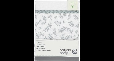 Briljant Baby - Wieglaken - Botanical Organic - Grijs - 75 x 100 cm