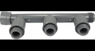 Verdeler 3-weg - 1" buitendraad