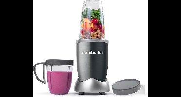 Nutribullet Original Blender - Smoothie Maker - incl. 2 drinkbekers - Vershouddeksel - BPA-vrije mengbekers- 600 Watt - Blender - Grijs