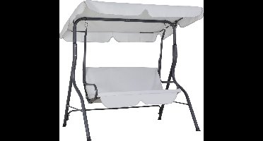 Casaria Hollywood Schommel – 2 Zits Weerbestendig/200kg – Lichtgrijs