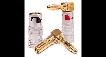 4x Nakamichi Banaanstekker Haakse Variant - Banaan Stekker 4 stuks