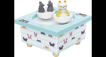 Dancing Cat & Mouse Muziekdoos Nostalgische Franse Luxe
