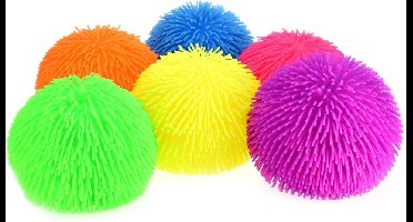 Fluffy Ball fidget toys - 1 exemplaar - 20 cm groot - Pufferbal met stekeltjes - Neon kleuren