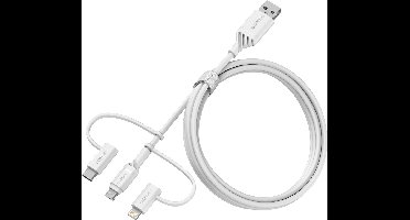 Otterbox 3in1 USB naar Micro/ Apple Lightning/ USB-C Kabel - 1M - Wit