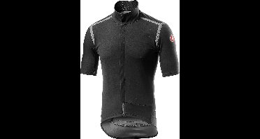Castelli Fietsjack korte mouwen sterk waterafstotend voor Heren Zwart  / CA Gabba Ros Light Black