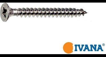 Ivana Spaanplaatschroef RVS Platkop PZ-2 4.0x50 - 200 Stuks