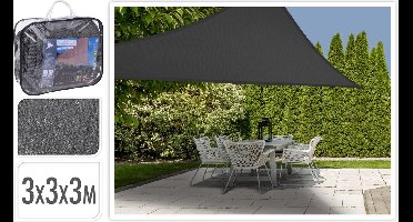 ProGarden Schaduwdoek driehoekig 3x3x3m donkergrijs