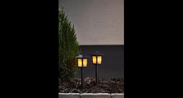 RTM Lighting Solar Priklampen -Zwart -Set van 2 -23CM -Zonne-Energie