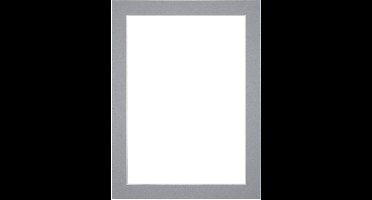 Passe-Partout Fotomaat 12x18 cm - Lijstmaat 18x24 cm - Grijs - Museumkarton - Fotolijst niet inbegrepen