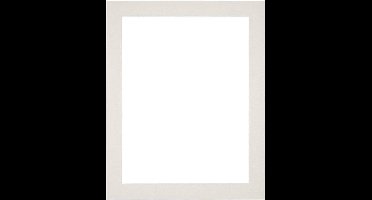 Passe-Partout Fotomaat 9x13 cm - Lijstmaat 20x25 cm - Lichtgrijs - Museumkarton - Fotolijst niet inbegrepen