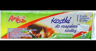 Ecologische Aanmaakblokjes | 24 stuks | Voor BBQ en Houtkachel | Aanmaakblokjes Open Haard | Duurzame productie