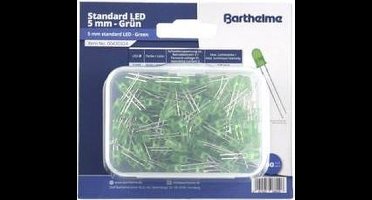 Barthelme LED-assortiment Groen Rond 5 mm 120 mcd 35 ° 20 mA 2 V