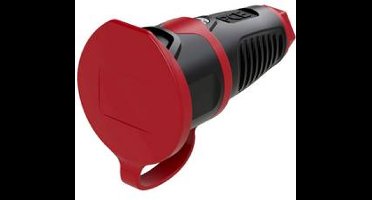 PCE 2411-sr Koppeling met randaarde Rubber, Kunststof 230 V Zwart, Rood IP54