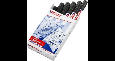 edding 4500 textielstift - zwart - 10 stuks - ronde punt 2-3 mm - textielstiften wasmachinebestendig (60°C) om op textiel te tekenen - textielmarker voor volwassenen en kinderen