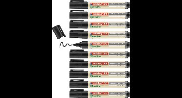 edding 28 EcoLine boardmarker - 10 stuks zwart - ronde punt 1,5-3 mm - geschikt voor whiteboard en flipchart