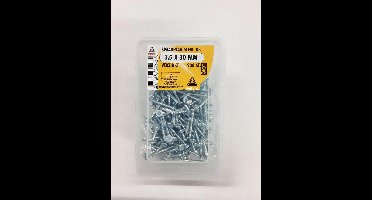 Deltafix spaanplaatschroef platkop / kruiskop verzinkt 3.5 x 30 mm 200 st.