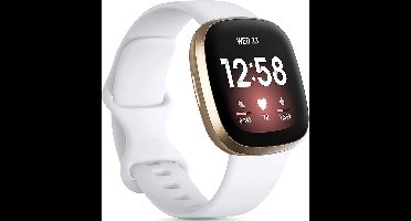 Bandje geschikt voor Fitbit Sense - Wit Siliconen Band