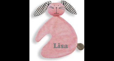 Funnies tutdoekje knuf roze met naam - Gepersonaliseerd - kraamcadeau - Baby - knuffel