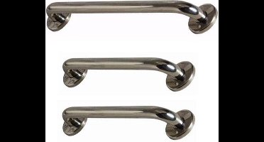 ZG SecuCare wand bad/douche grepen set RVS 2 x 450 en 1 x 600 mm