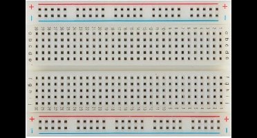 Velleman Breadboard, soldeervrij, 400 contactpunten, compatibel met Arduino, ABS, grijs, met superieure afwerking