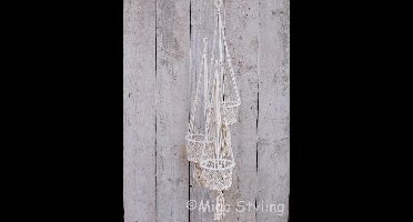 Luxe Macramé Plantenhanger - 3 stuks - 100% katoen - Voor binnen en buiten - Cadeau