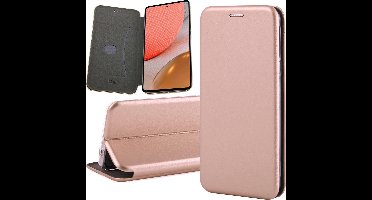 Hoesje geschikt voor Samsung Galaxy A72 - Portemonnee Book Case - Roségoud